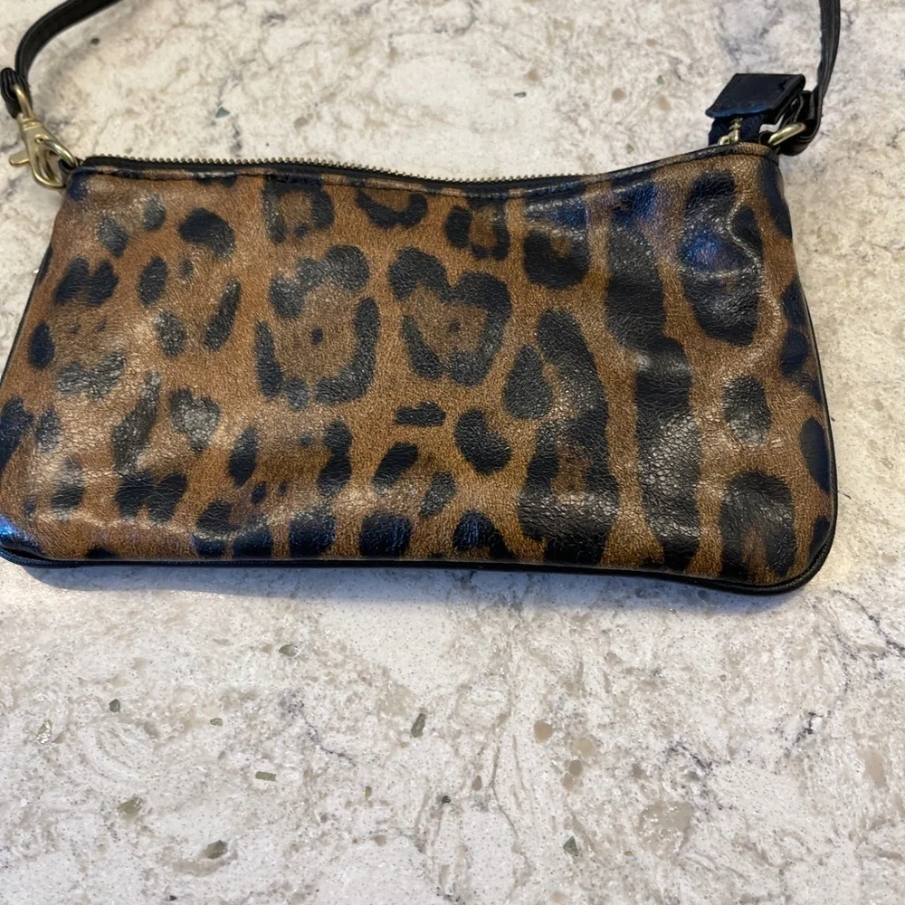Steve Madden Leopard Print Wristlet Clutch - Brown & Black